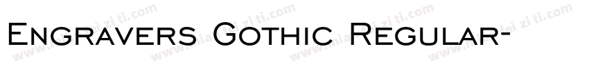 Engravers Gothic Regular字体转换
